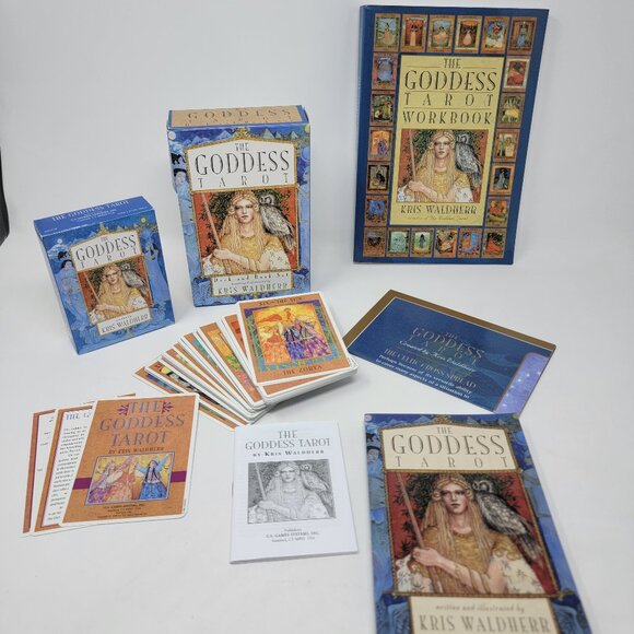 The Goddess Tarot Cards Deck Kris Waldherr 78 Cards + Booklet & Workbook - Picture 2 of 5